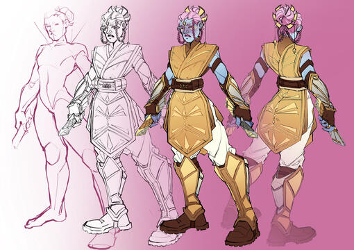 Cy‘ra ~ Drawing Stages